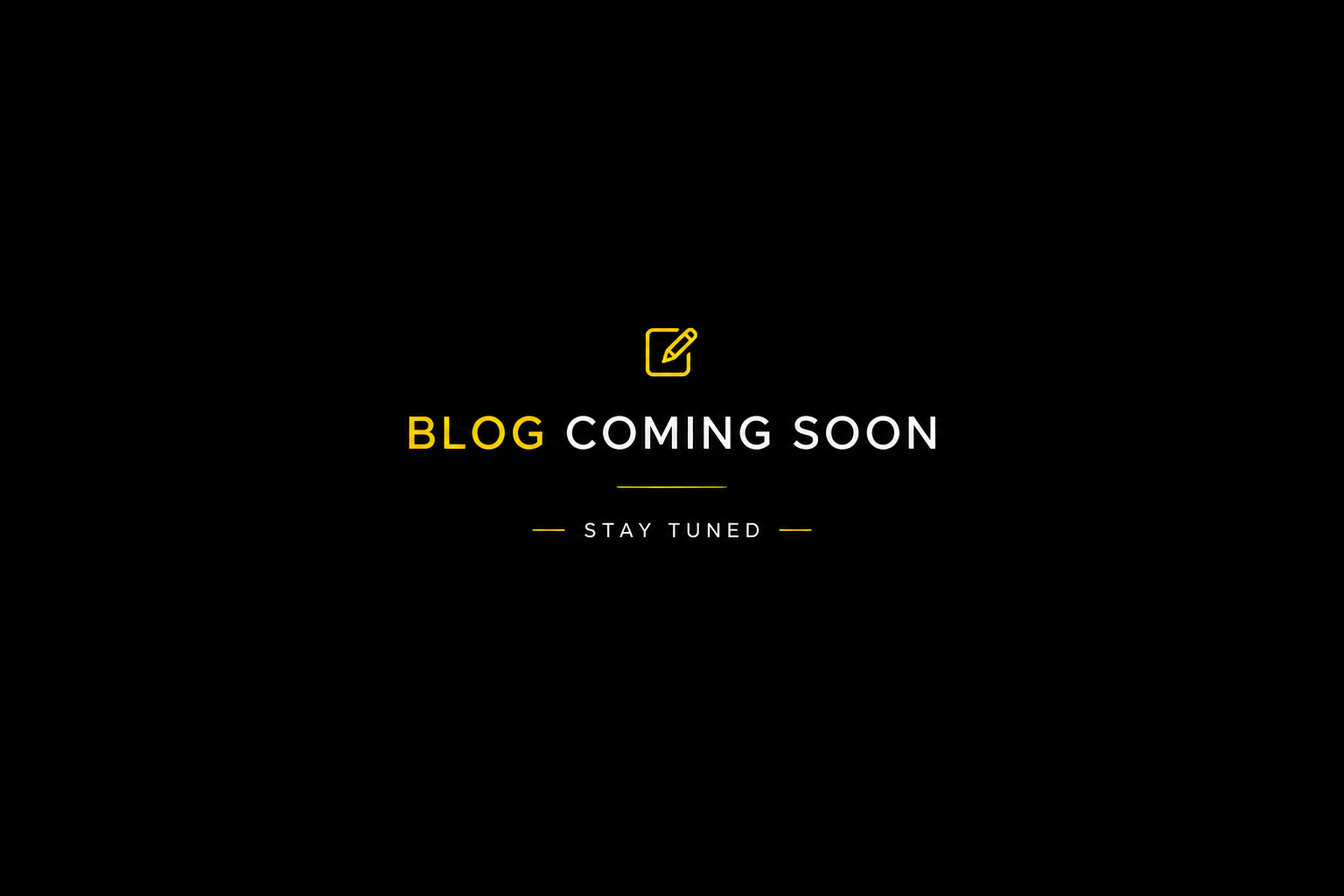 Blogs coming soon